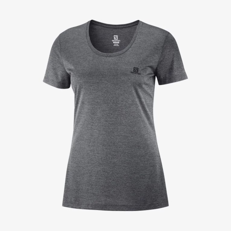 Black Salomon Agile Short Sleeve Women's T-Shirts | PH 52307D